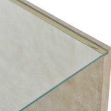Maeva Modern Glass Coffee Table Woodtone - Gray by Uttermost - View 7