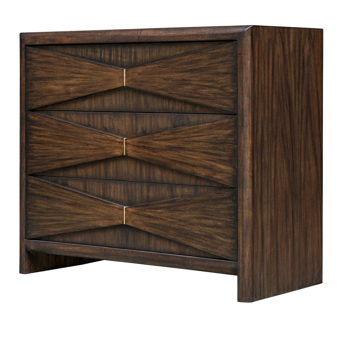 Bowtie 3 Drawer Mid-Century Chest - Dark Brown by Uttermost - View 3