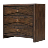 Bowtie 3 Drawer Mid-Century Chest - Dark Brown by Uttermost - View 3
