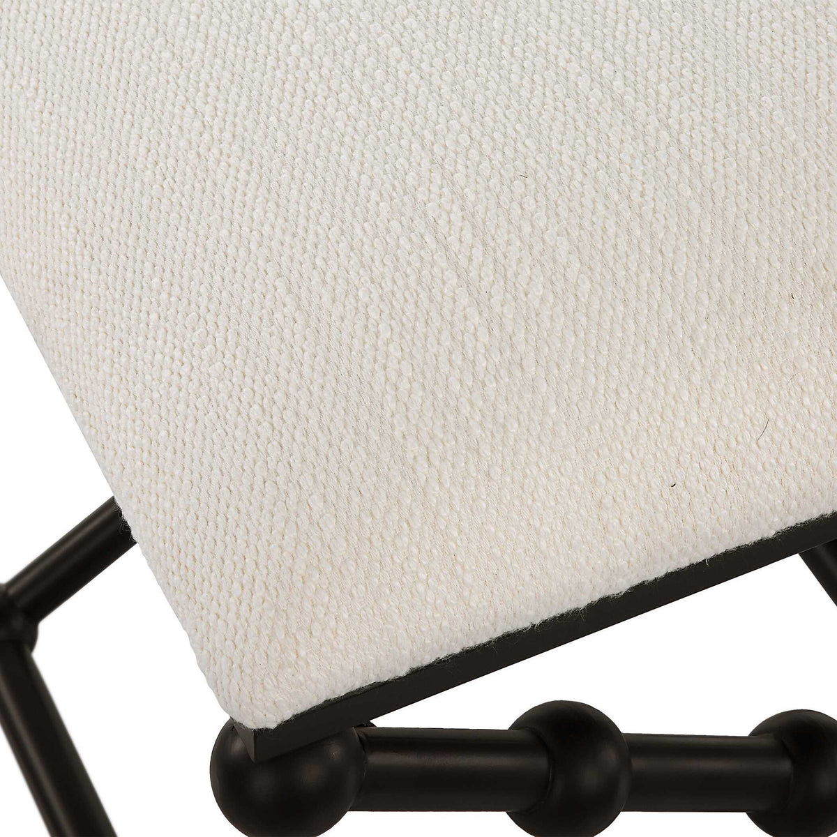 Iron Drops Small Bench - White / Black by Uttermost - View 6