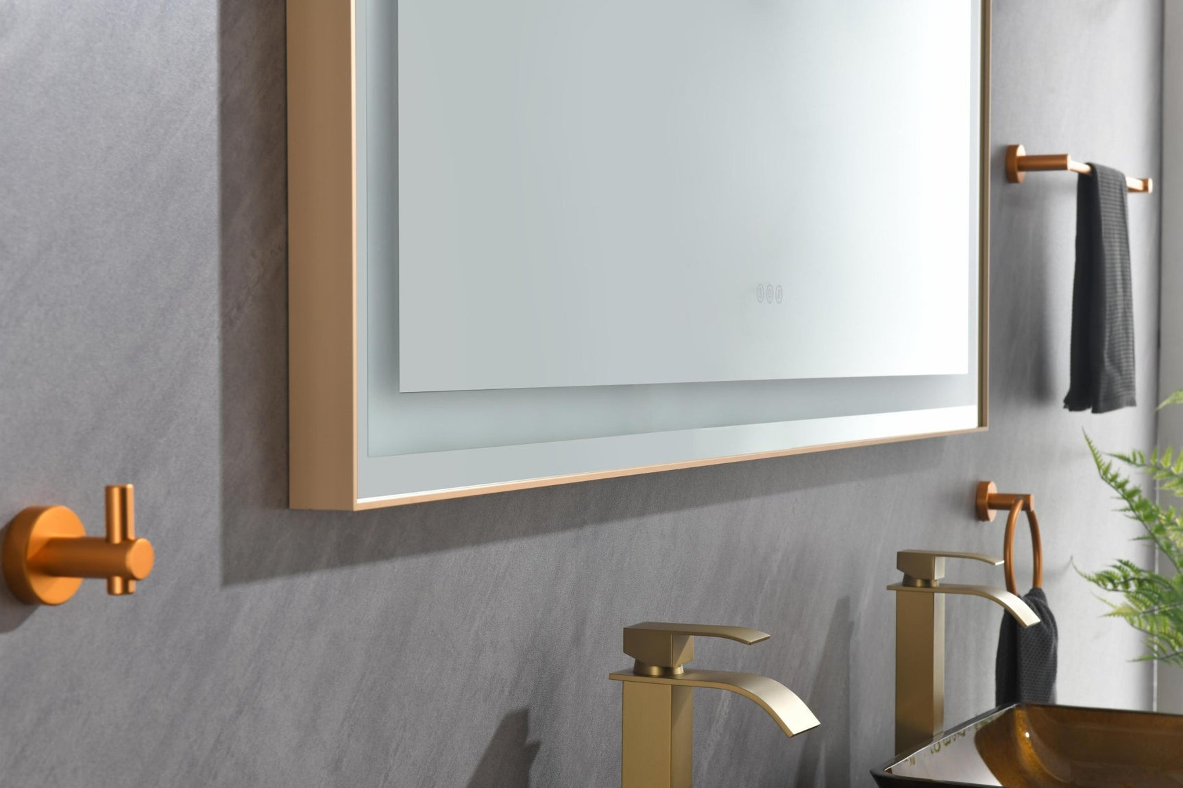 60*36 LED Lighted Bathroom Wall Mounted Mirror with High Lumen+Anti - Fog Separately Control - W1272119870 - image - 15