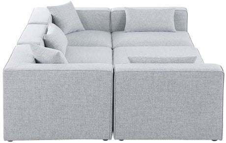 Cube - Modular Sectional 6 Piece - Gray - Fabric - 630Grey - Sec6C - Home Elegance USA - 5