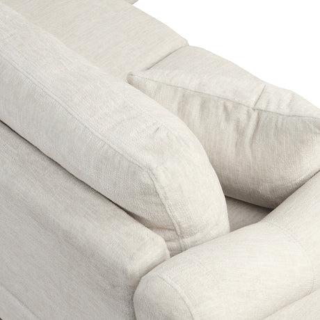 Contemporary U-shaped Sectional Sofa with Movable Storage Ottoman, White Chenille 111.8' - sold by Home Elegance USA