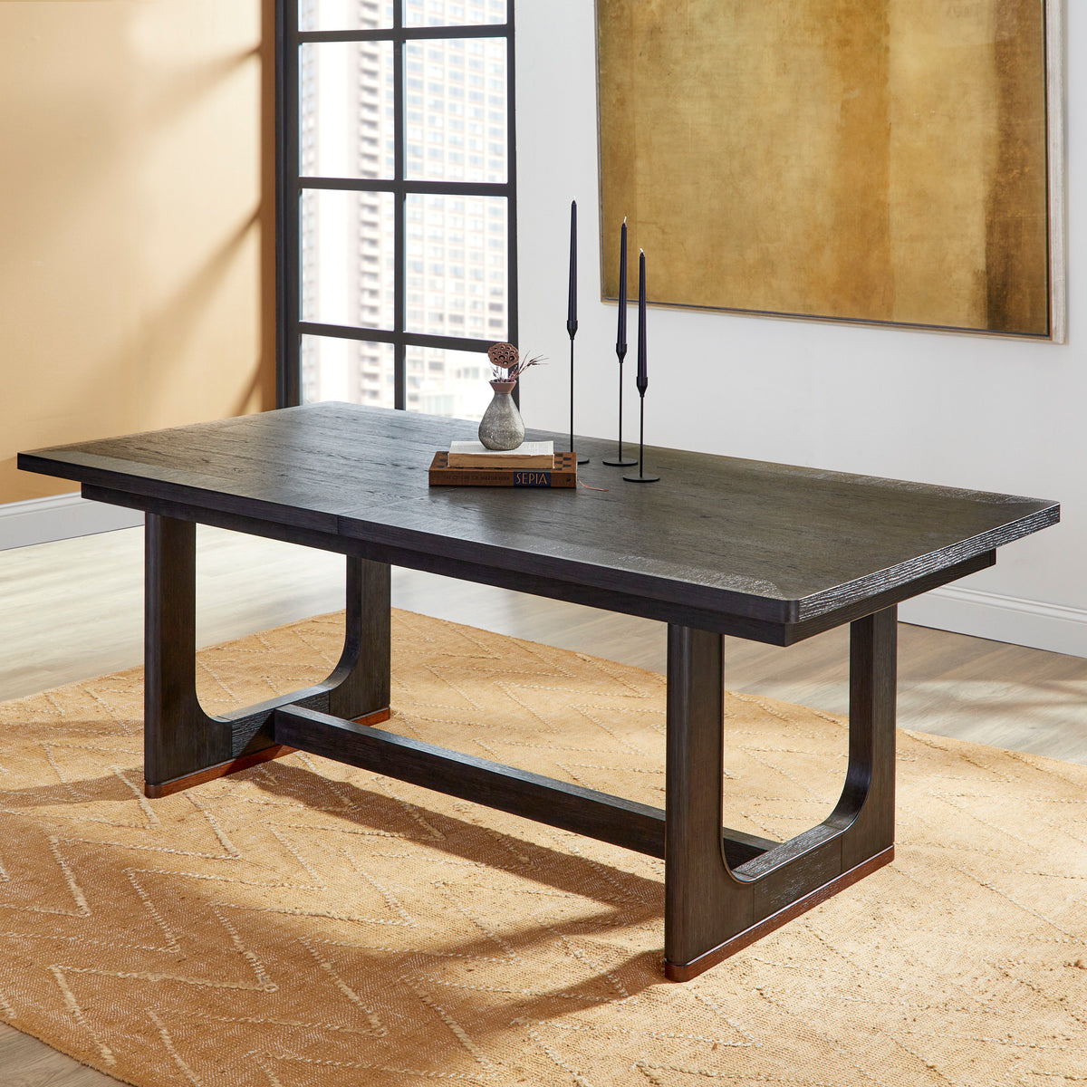 Waterfall Rectangular Dining Table - Deep Ebony | Flexsteel