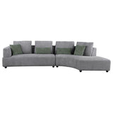 Lincoln Grey Upholstered Sectional Sofa