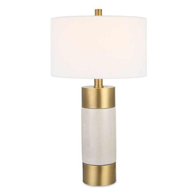 Adelia Ivory & Brass Table Lamp - Yellow by Uttermost - View 1