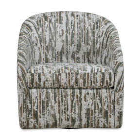 Mari Boucle Swivel Chair - Green / White by Uttermost - View 1