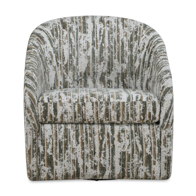 Mari Boucle Swivel Chair - Green / White by Uttermost - View 1