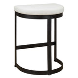 Ivanna Counter Stool - White / Black by Uttermost - View 6