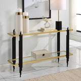 Empire Cityscape Console Table - Gold / Black by Uttermost - View 3