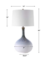 Eichler Mid-Century Table Lamp - White / Blue by Uttermost - View 7