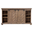 Primalia Barn Door Media Console - Light Brown by Uttermost - View 1
