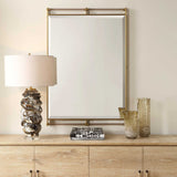 Ripoll Mirror Antique Brass - Gold by Uttermost - View 2
