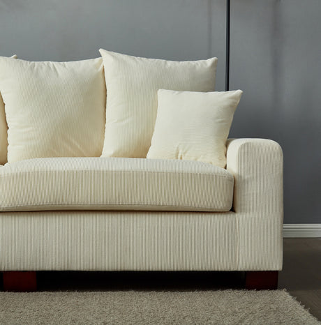Modular Sectional Sofa,5 Seater Oversized Convertible L & U Shaped Couch, Corduroy Fabric - sold by Home Elegance USA