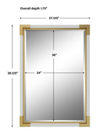 Malik White & Gold Mirror - White / Black by Uttermost - View 7