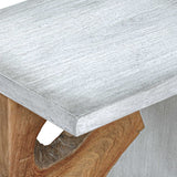 Intersect Modern Accent Table - White / Light Brown by Uttermost - View 8