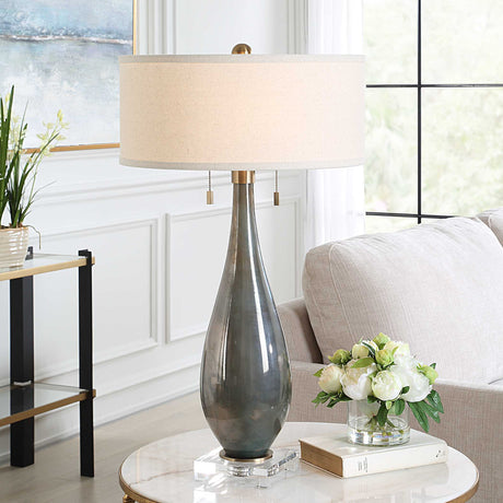 Cardoni Table Lamp Smoke - Dark Gray by Uttermost - View 2