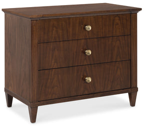 Archives Three-Drawer Nightstand - Dark Brown by Hooker Furniture - View 1