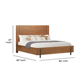 Lincoln King Panel Bed - Warm Walnut | Flexsteel
