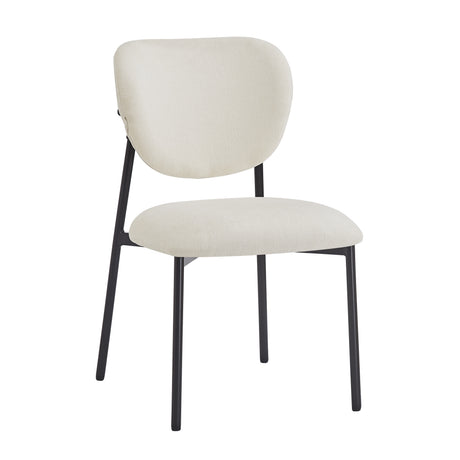3- Piece Dining Set,Upholstered Dining Chairs With Metal Legs (Set of 2) (Beige+Black) + Round Dining Table - sold by Home Elegance USA