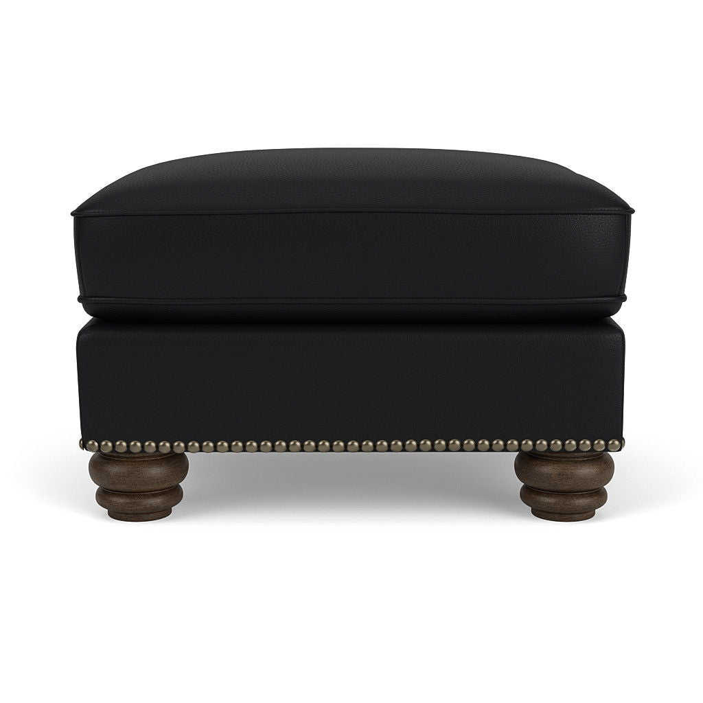 Bexley Leather Ottoman, Nailhead Trim | Flexsteel
