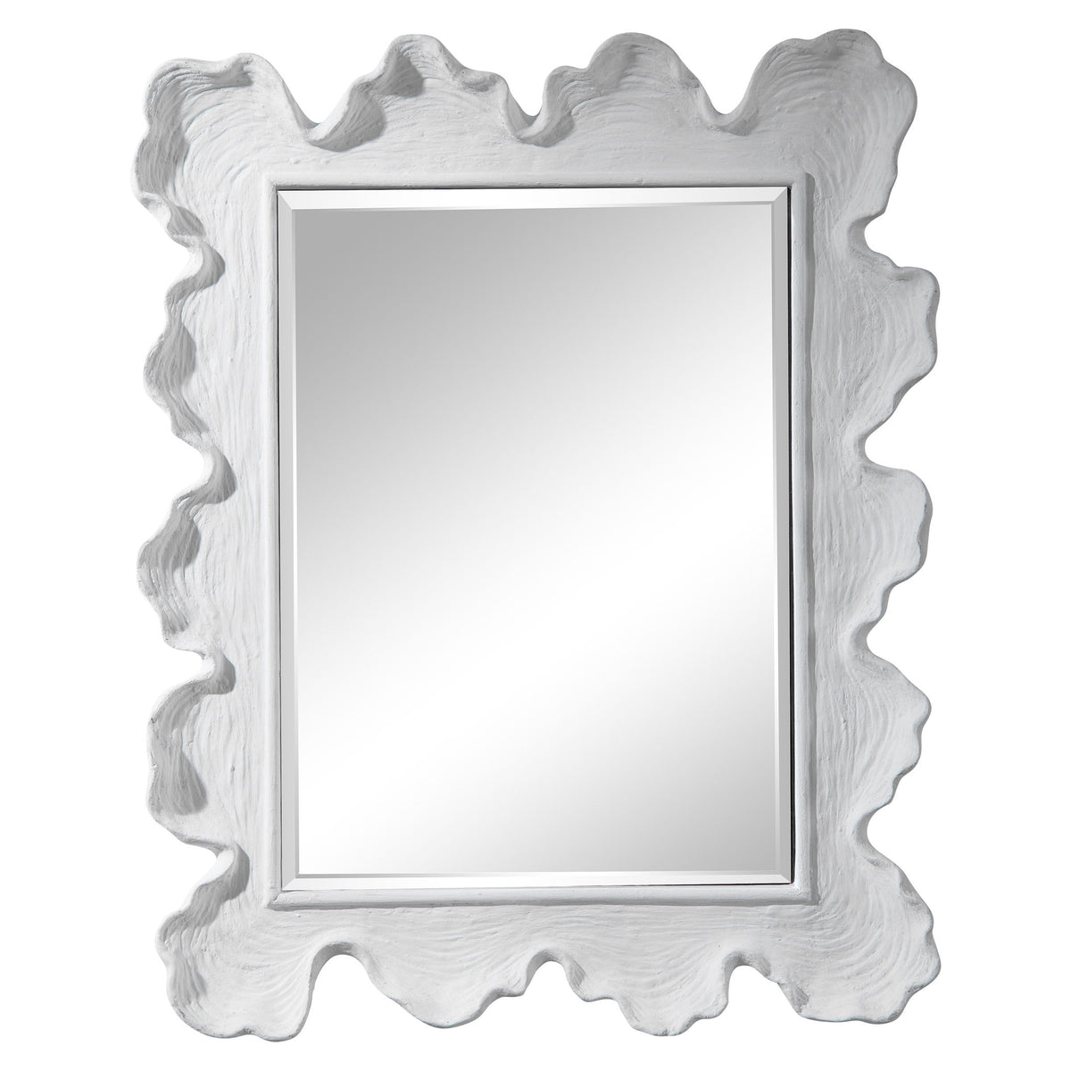 Sea Coral Coastal Mirror - Silver / White by Uttermost - View 1