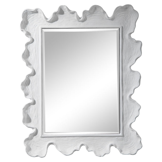 Sea Coral Coastal Mirror - Silver / White by Uttermost - View 1