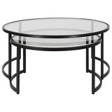 Rhea Nesting Coffee Tables (Set of 2) - Black by Uttermost - View 4