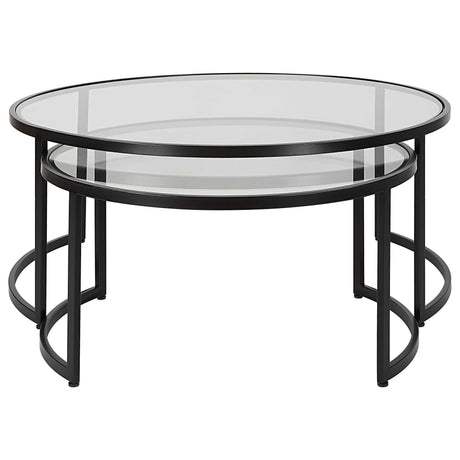 Rhea Nesting Coffee Tables (Set of 2) - Black by Uttermost - View 4