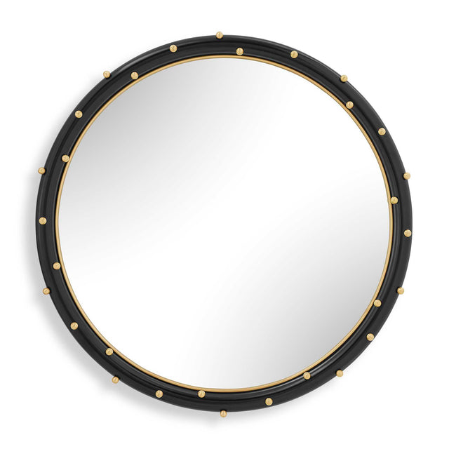 Helia Round Mirror - Black by Uttermost - View 1