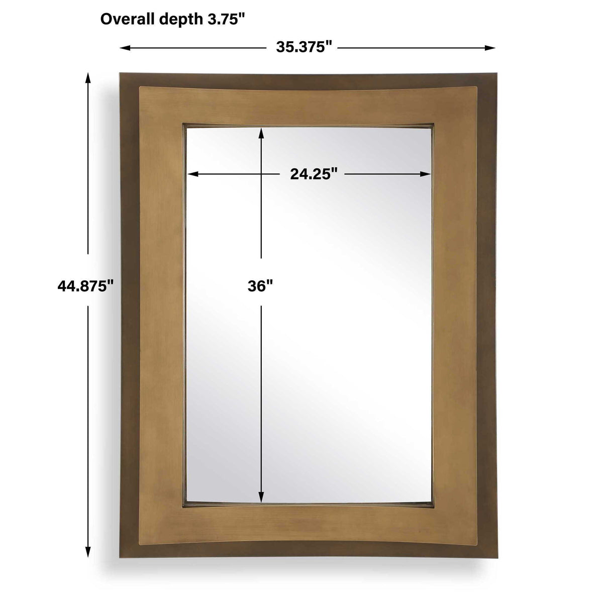 Around The Bend Mirror - Bronze by Uttermost - View 7