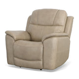 Crew Power Recliner With Power Headrest & Lumbar - Pebble | Flexsteel