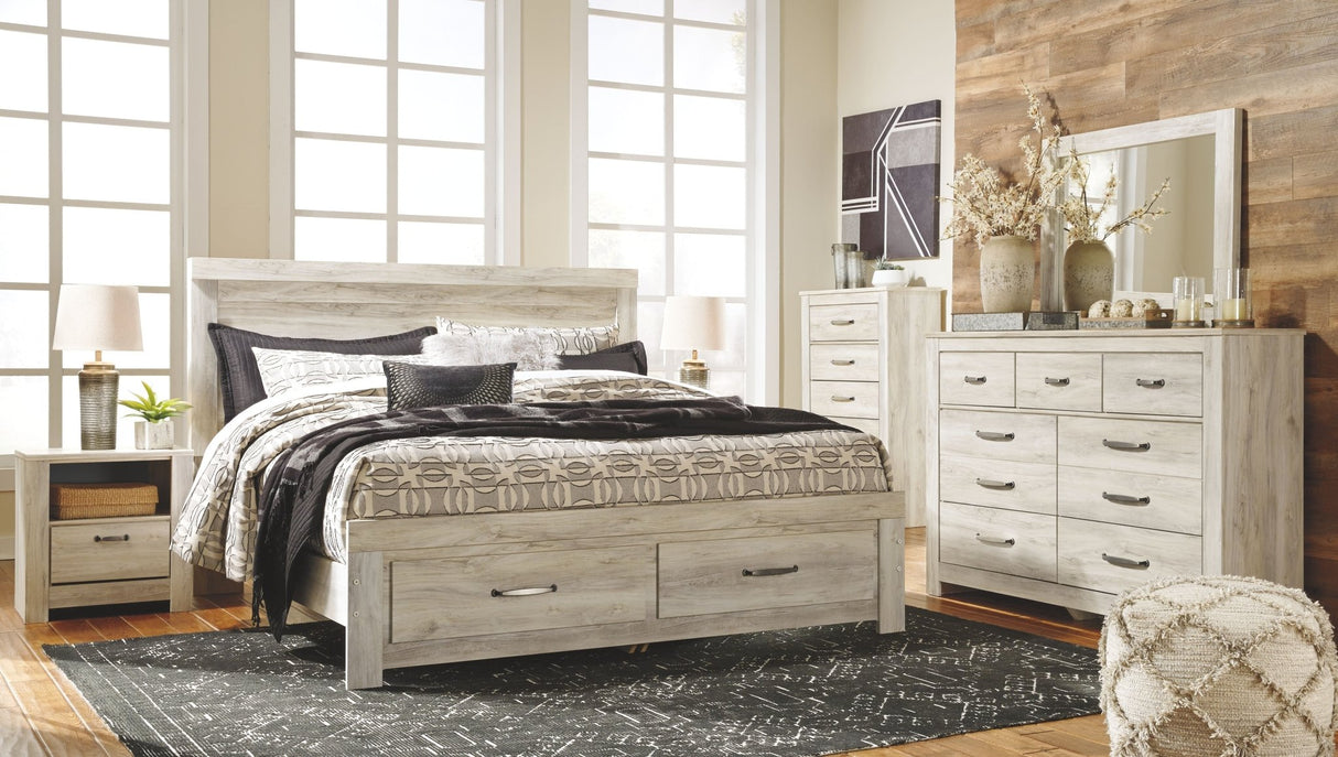 Bellaby - Dresser, Mirror, Platform Bed With Storage Drawers Set | Ashley | Home Elegance USA