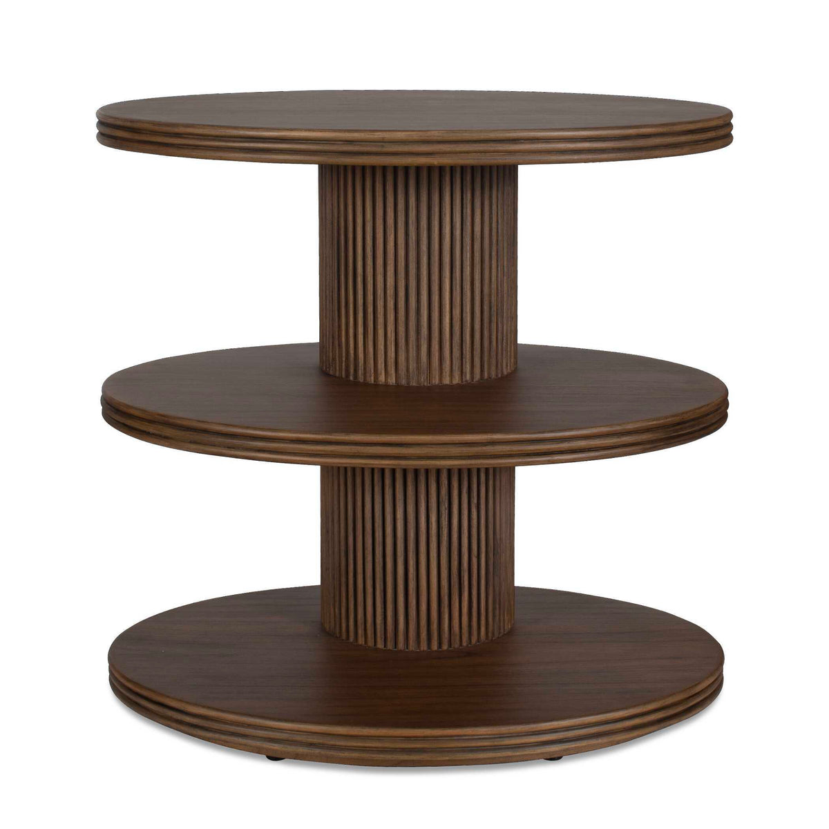 Top Tier Oval Walnut Side Table Woodtone - Dark Brown by Uttermost - View 1