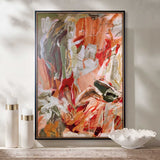 Garden City Abstract Art Green / Orange / Pink - Orange / Green by Uttermost - View 2