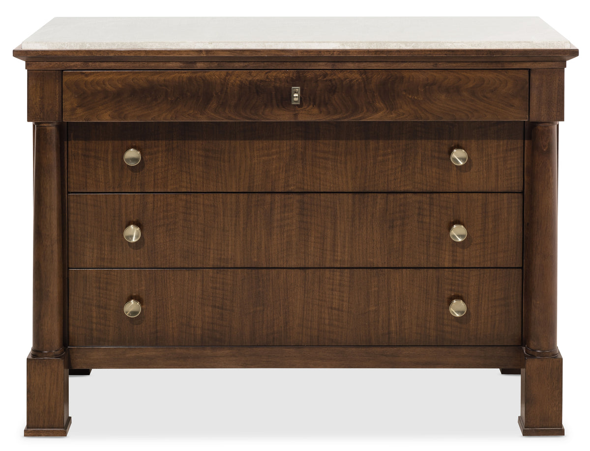 Archives Four-Drawer Chest - Dark Brown / Beige by Hooker Furniture - View 6