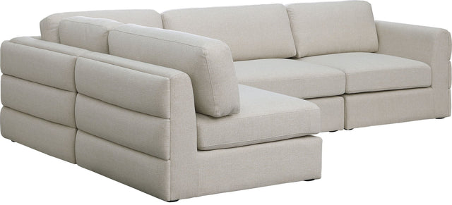 Beckham - Modular Sectional 4 Piece - Beige - Fabric | Home Elegance USA