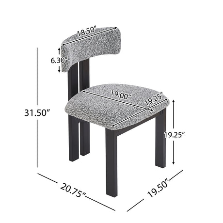 3- Piece Dining Set,Upholstered Dining Chairs With Metal Legs (Set of 2) (Black+White) + Round Dining Table - sold by Home Elegance USA