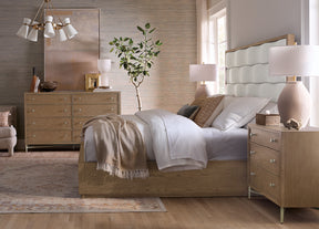 Sonnet Queen Upholstered Bed - Beige / Light Brown by Hooker Furniture - View 2
