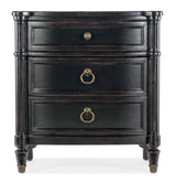 Charleston Three-Drawer Nightstand - Black by Hooker Furniture - View 4