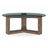 Ignis Round Glass Coffee Table Brown / Woodtone - Dark Brown by Uttermost - View 1