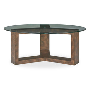 Ignis Round Glass Coffee Table Brown / Woodtone - Dark Brown by Uttermost - View 1