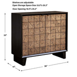 Muestra Wood Grain 2 Door Cabinet Black / Woodtone - Dark Brown / Black by Uttermost - View 7