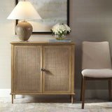 Coast 2 Door Rattan Cabinet Woodtone - Light Brown by Uttermost - View 2
