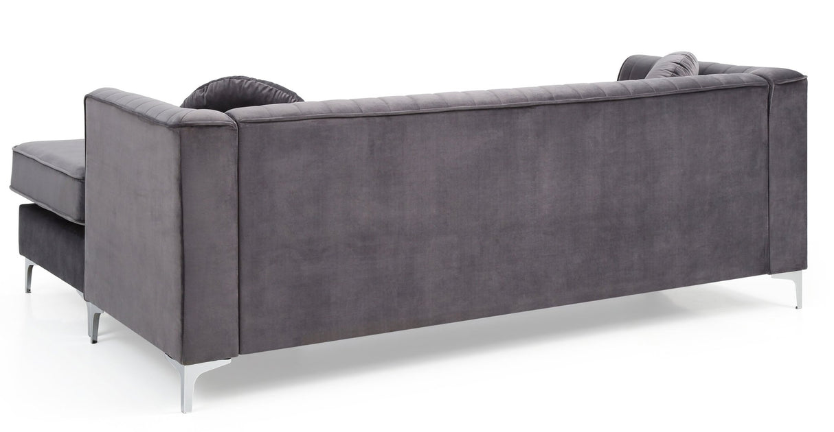 Delray G790B - SC Sofa Chaise ( 3 Boxes) , GRAY | Home Elegance USA