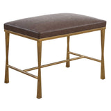 Reform Small Bench - Gold / Dark Brown by Uttermost - View 4