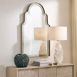 Brayden Antique Arch Mirror Plated Antique Brass - Gold / Silver by Uttermost - View 3