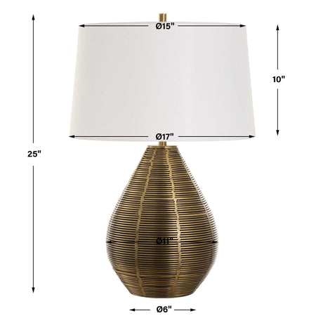 Knowles Brass Table Lamp - Bronze by Uttermost - View 7