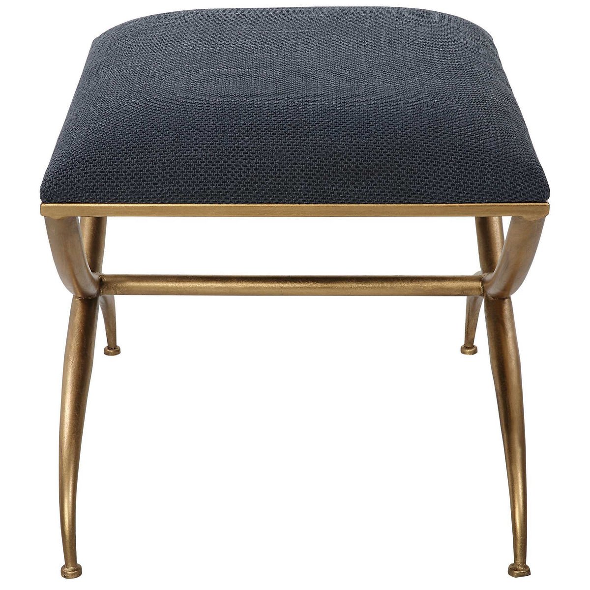 Crossing Small Bench Navy - Blue / Gold by Uttermost - View 4