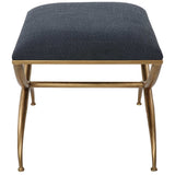 Crossing Small Bench Navy - Blue / Gold by Uttermost - View 4